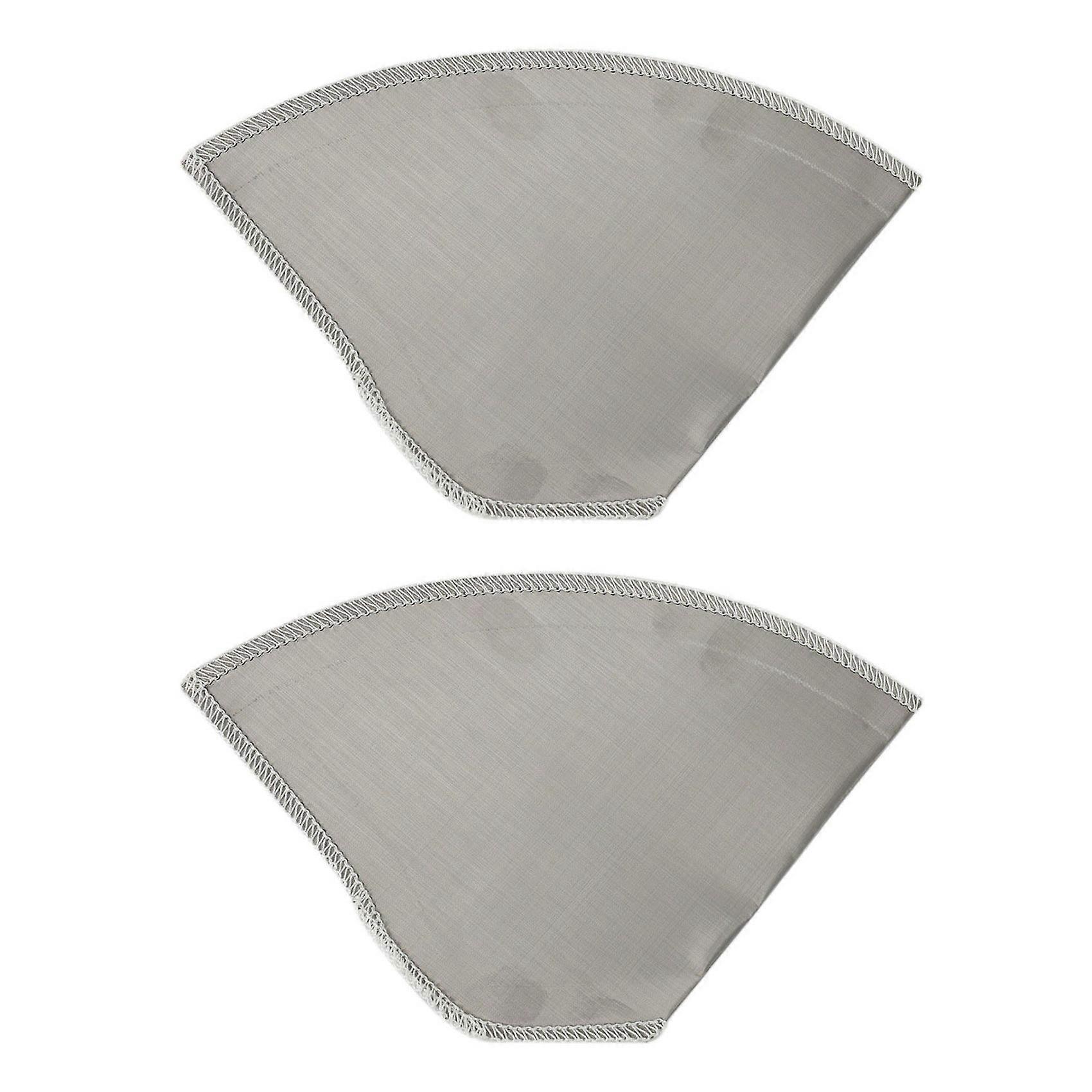 2X Reusable pour Over Coffee Filter Stainless Steel Fine Mesh Coffee Filter Drip Cone Paperless Uni