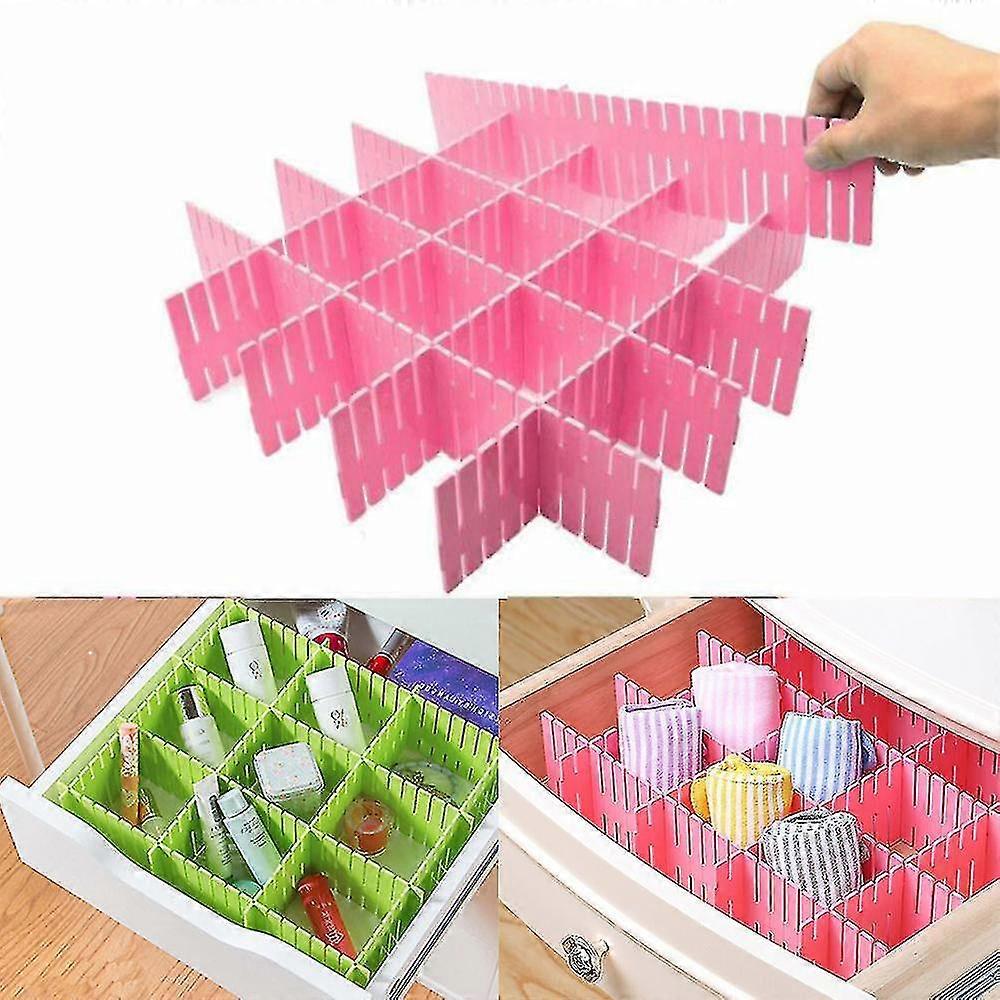 4x Adjustable Drawer Divider Storage Draw Grid Drawer Partition Board