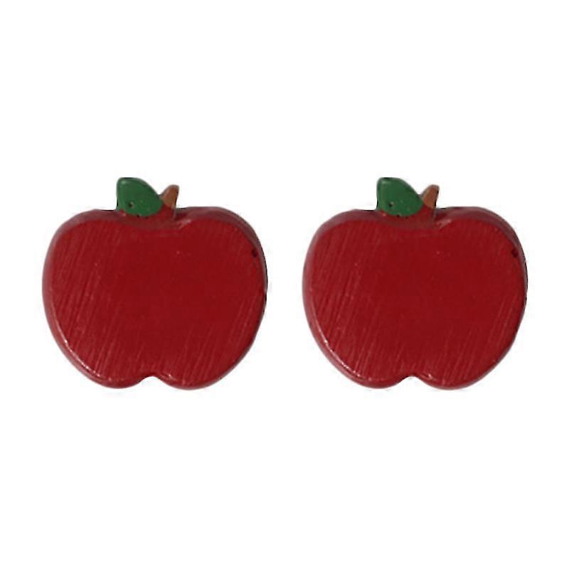2pcs Japanese Style Chopstick Rack Apple Design Spoon Holder Wooden Chopstick Rest For Home Decor Kithchen