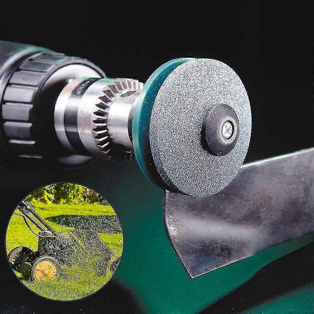50mm Faster Lawn Mower Sharpener Lawnmower Blade Sharpener Universal Grinding Rotary Drill Cuts, 2pcs H