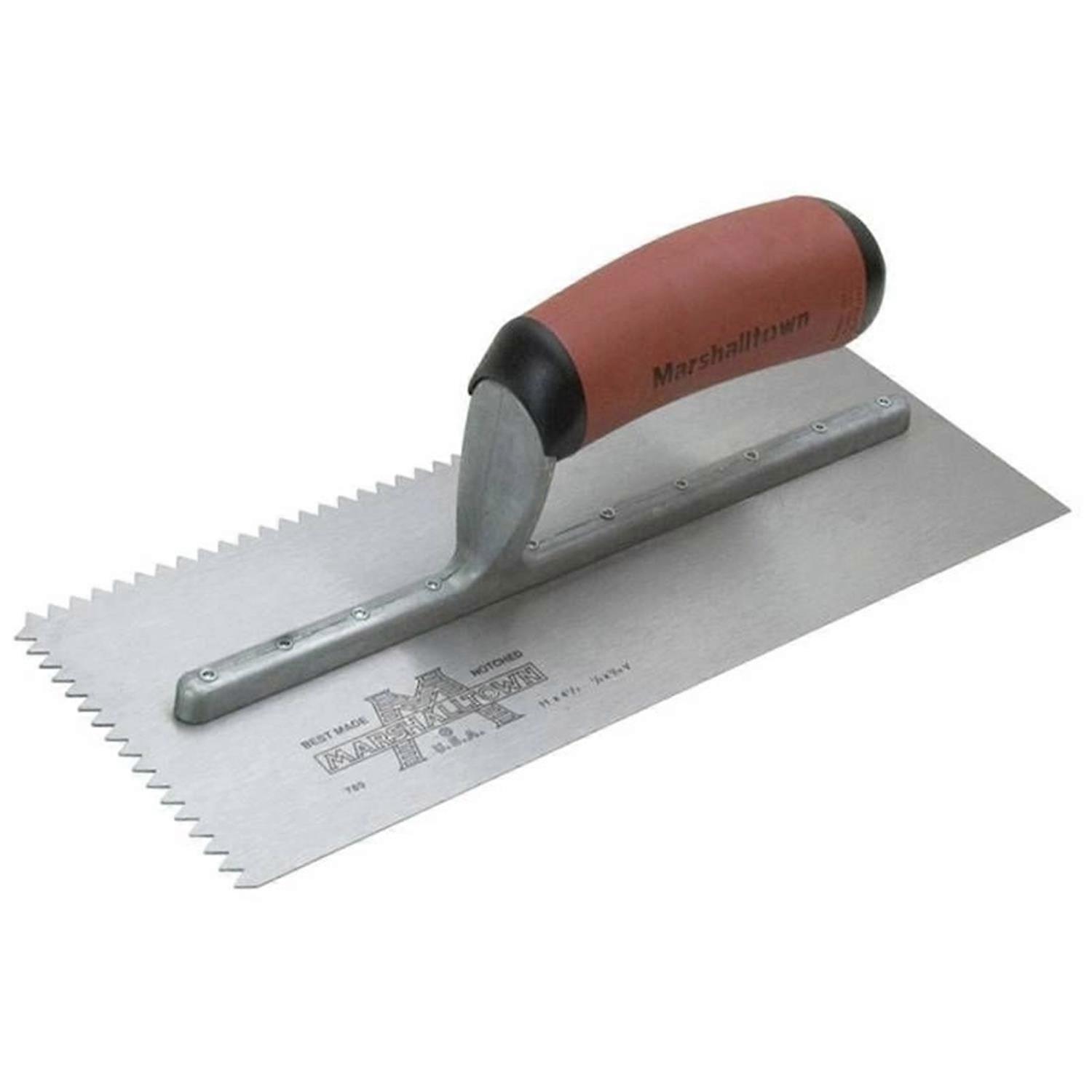 M701SD V 3/16in Notched Trowel DuraSoft Handle 11 x 4.1/2in