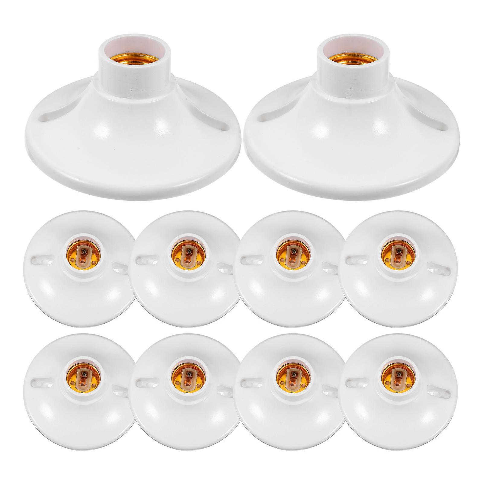 10pcs Ceiling Light Fitting E27 Lamp Bulb Socket Bulb Socket Holder Replacement