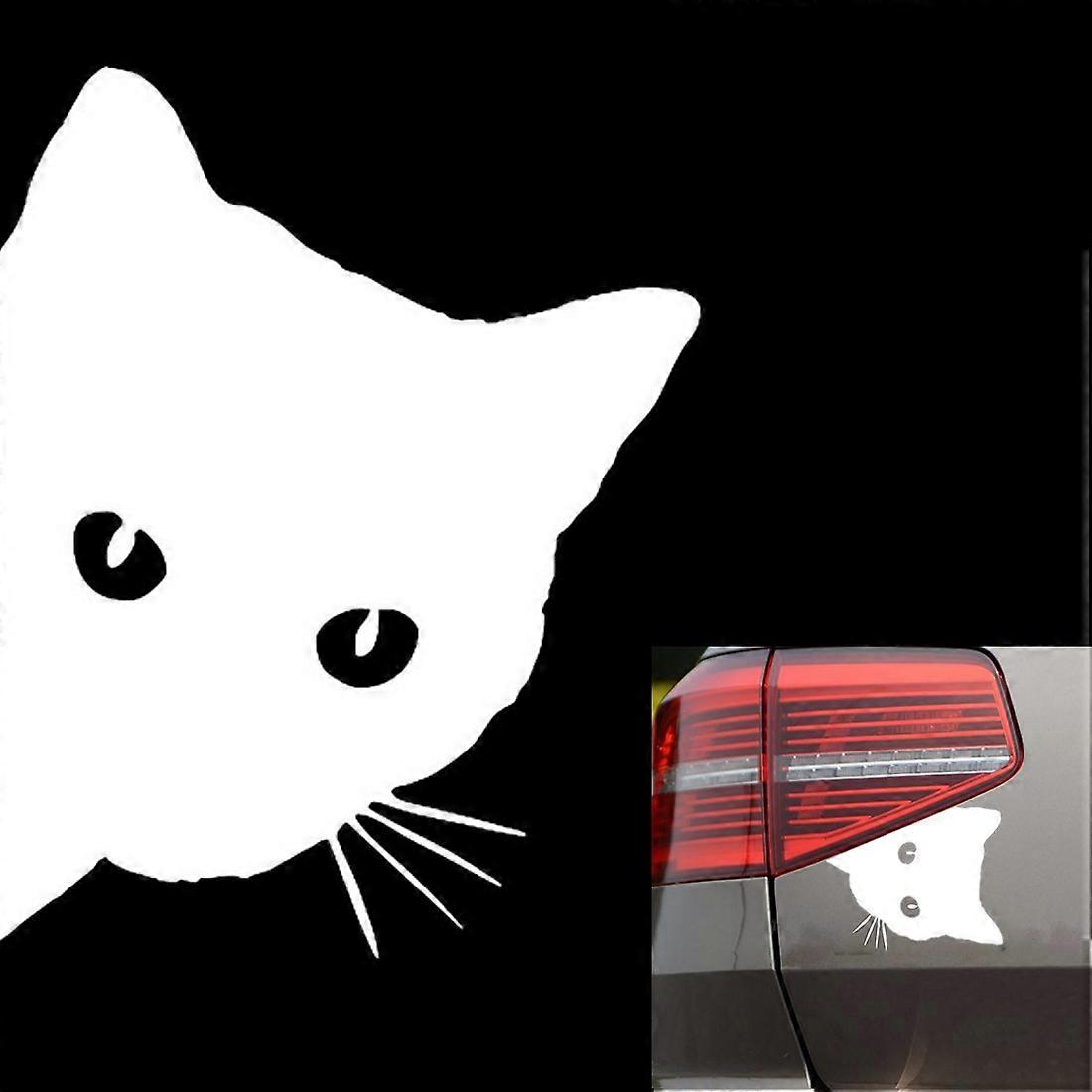 CAT FACE PEERING Pet Cat Car Sticker Decals