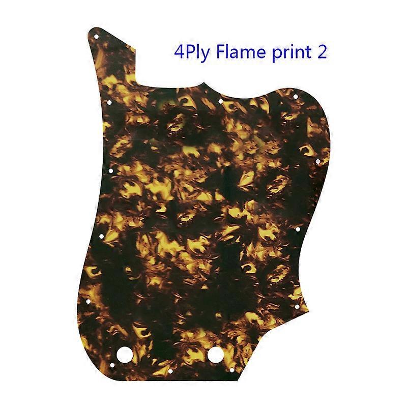 Benutzerdefinierte Teile - Für US FD Bass VI Gitarre Schlagbrett Scratch Plate Blank mit Gitarrenbrücke, Multi Color Choice Flame Pattern
