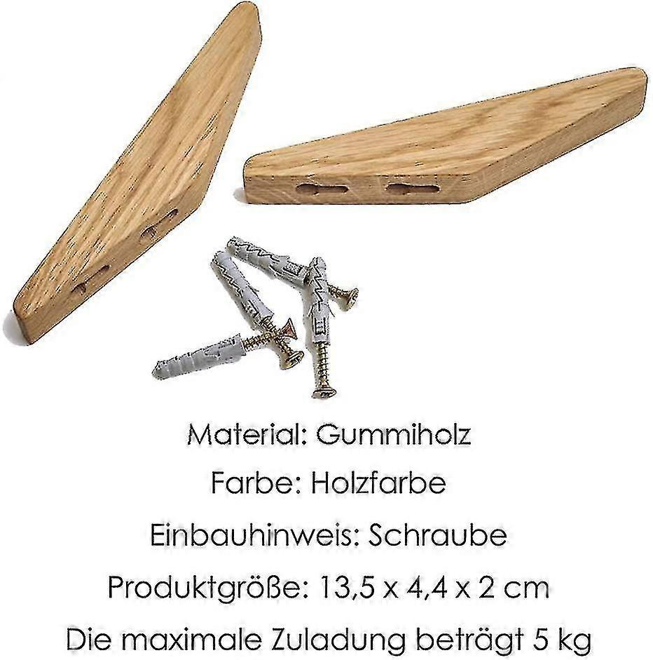 6 Pieces Vintage Wooden Hooks Wooden Hooks 5 Kg Load Capacity, Wall Hooks Bathrobe Hooks Hat Hooks Coat Hooks Multipurpose Hooks Key Hooks (set Of 6)