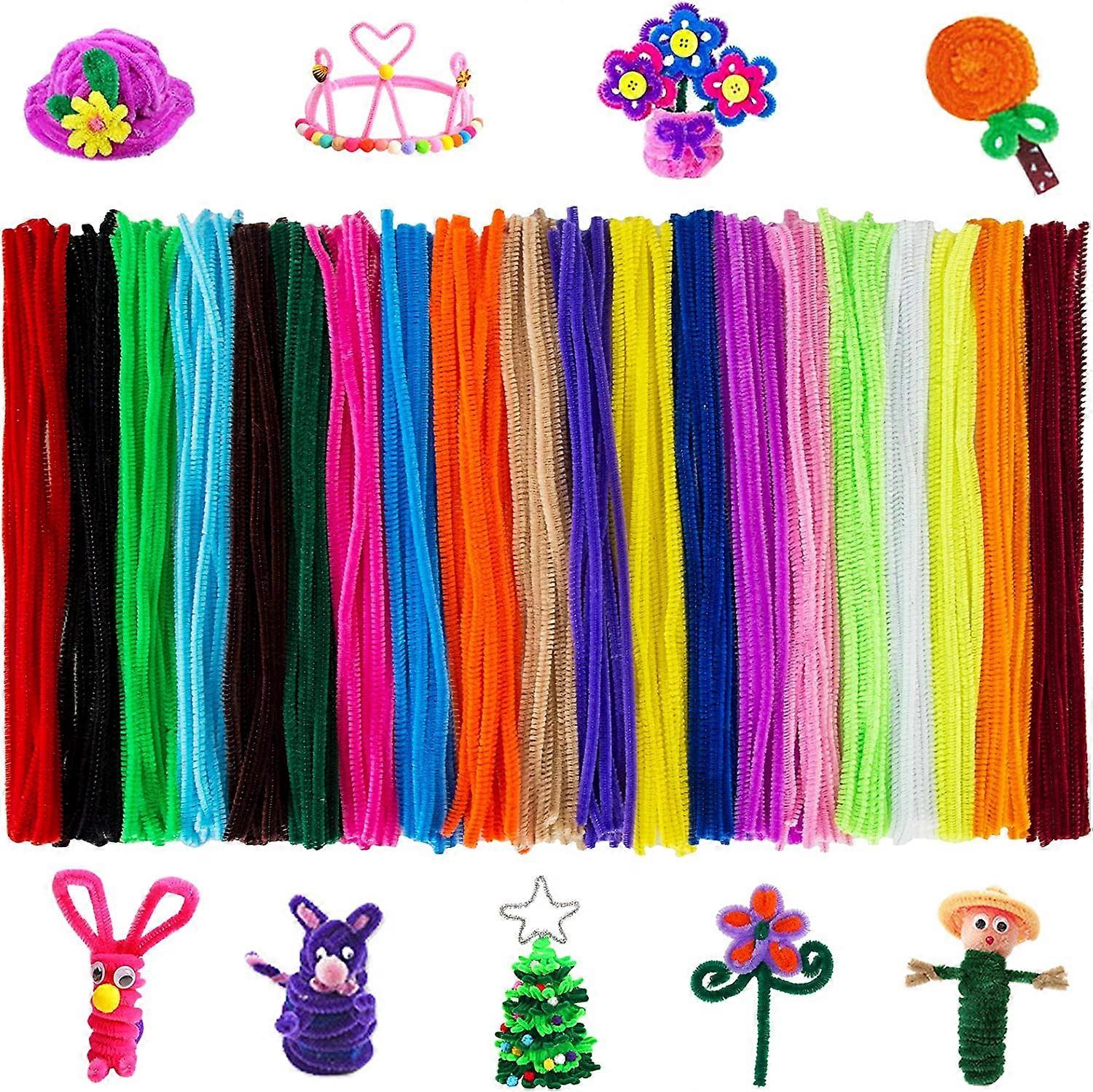 300 Pcs Pipe Cleaners Assorted Colors Chenille Stems for Valentine Day DIY Art Craft Decorations (6 mm x 12 inch)