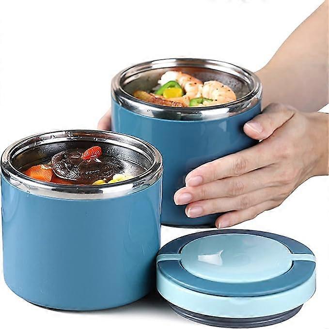 Insulated box with handle, 1000 ml stainless steel insulated box, suitable for children's food, insulated lunch box, food container, suitable for food
