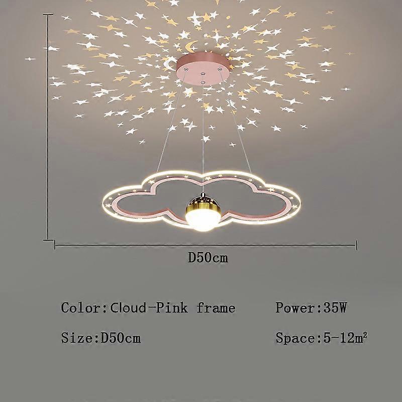 נברשת LED מודרנית לחדר השינה של הילדים חדר עבודה צורת פרח ענן תאורה מקורה גופי תאורה ברק זרועות כוכבים שמיים תפאורה טיפה