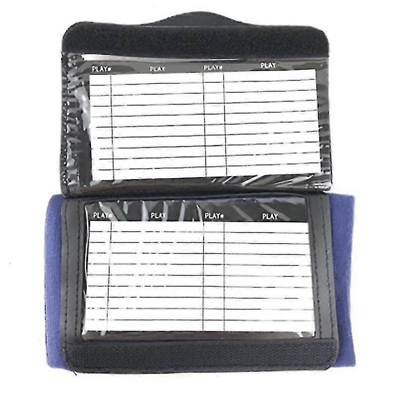 スポーツプレイブックリストバンドリストシートコーチフットボールカードホルダーリストバンドメモ帳様々なスポーツ用