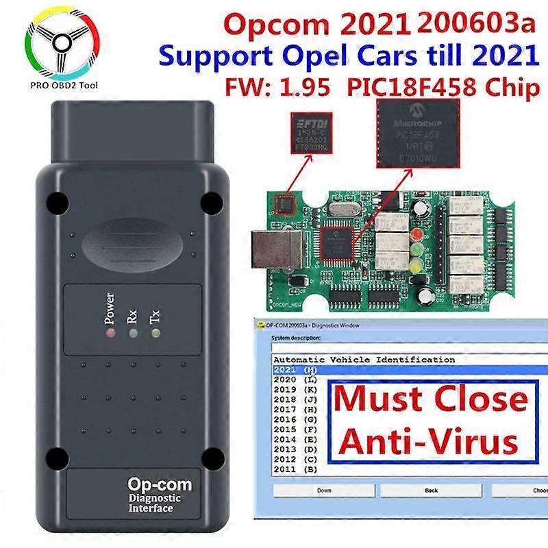OPCOM 2021 OBD2 CAN-BUS Code Reader for Opel OBD2 Diagnostic Scanner Support Cars 2021 Opcom Profession 200603a