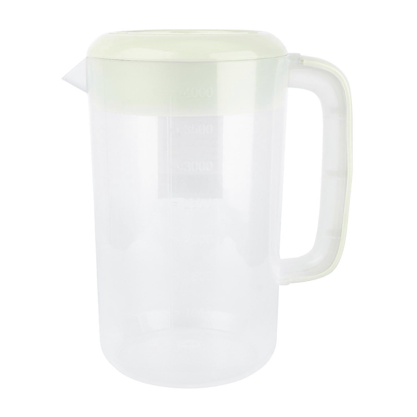 1 Pc 4000ml Plastic Large Capacity Juice Cold Water Container Pitcher with Lid