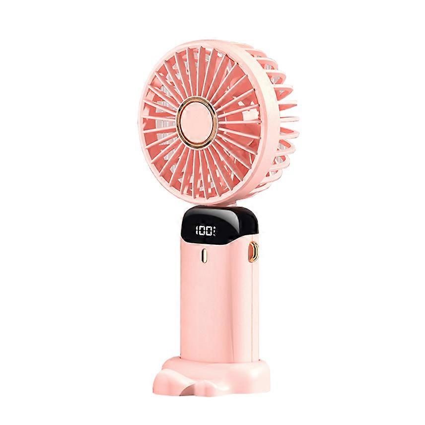USB handheld fan LED digital display foldable aromatherapy small electric fan
