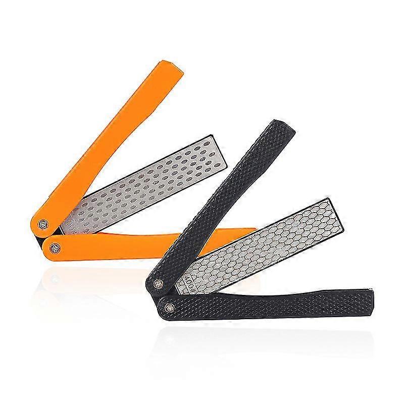 2pcs Portable Double-sided Foldable Pocket Sharpener Diamond Knife Sharpening Tool