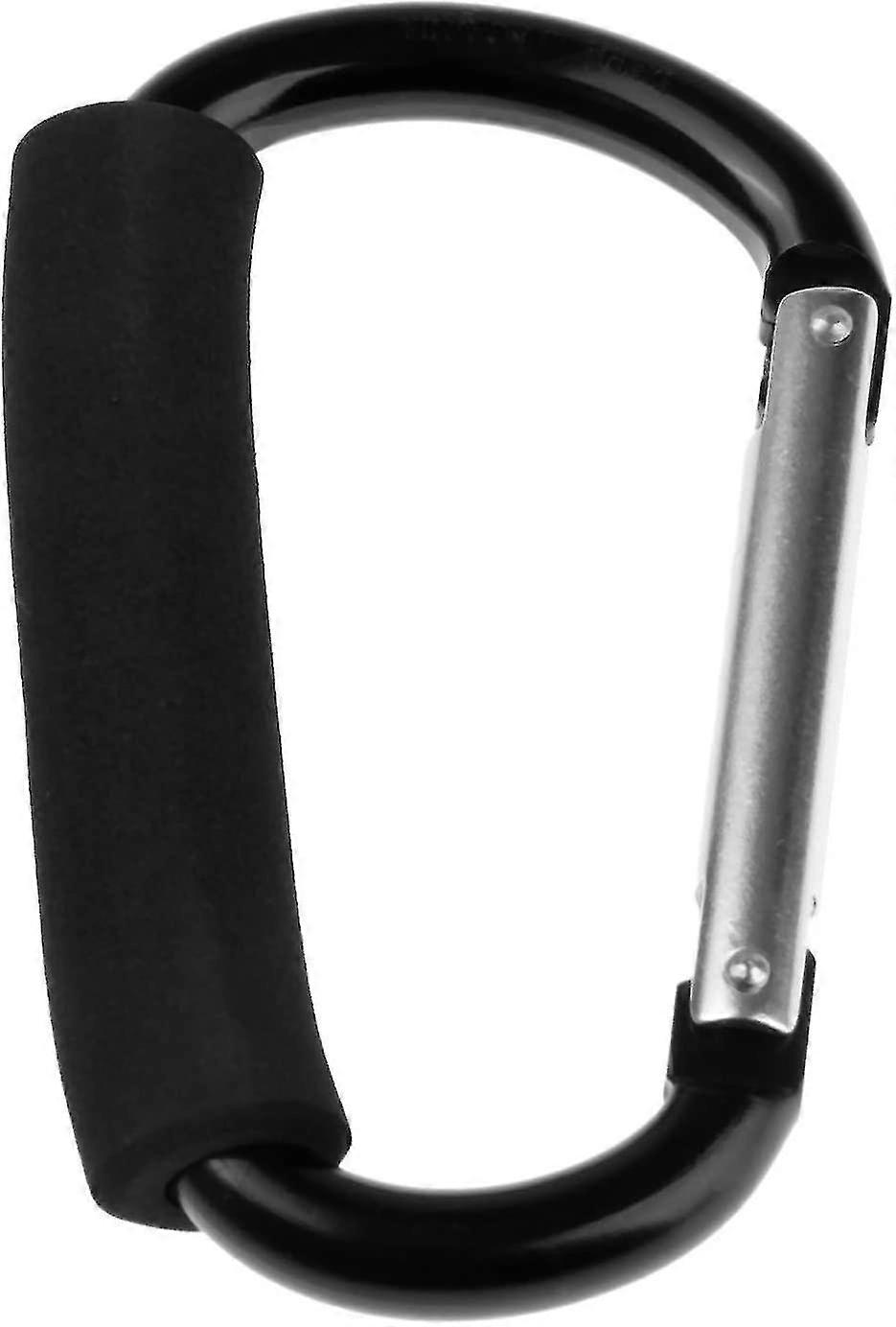 Γάντζος Carabiner, 5.5» μεγάλη λαβή μεταφοράς δ-ύφους με το σφουγγάρι, μαύρο
