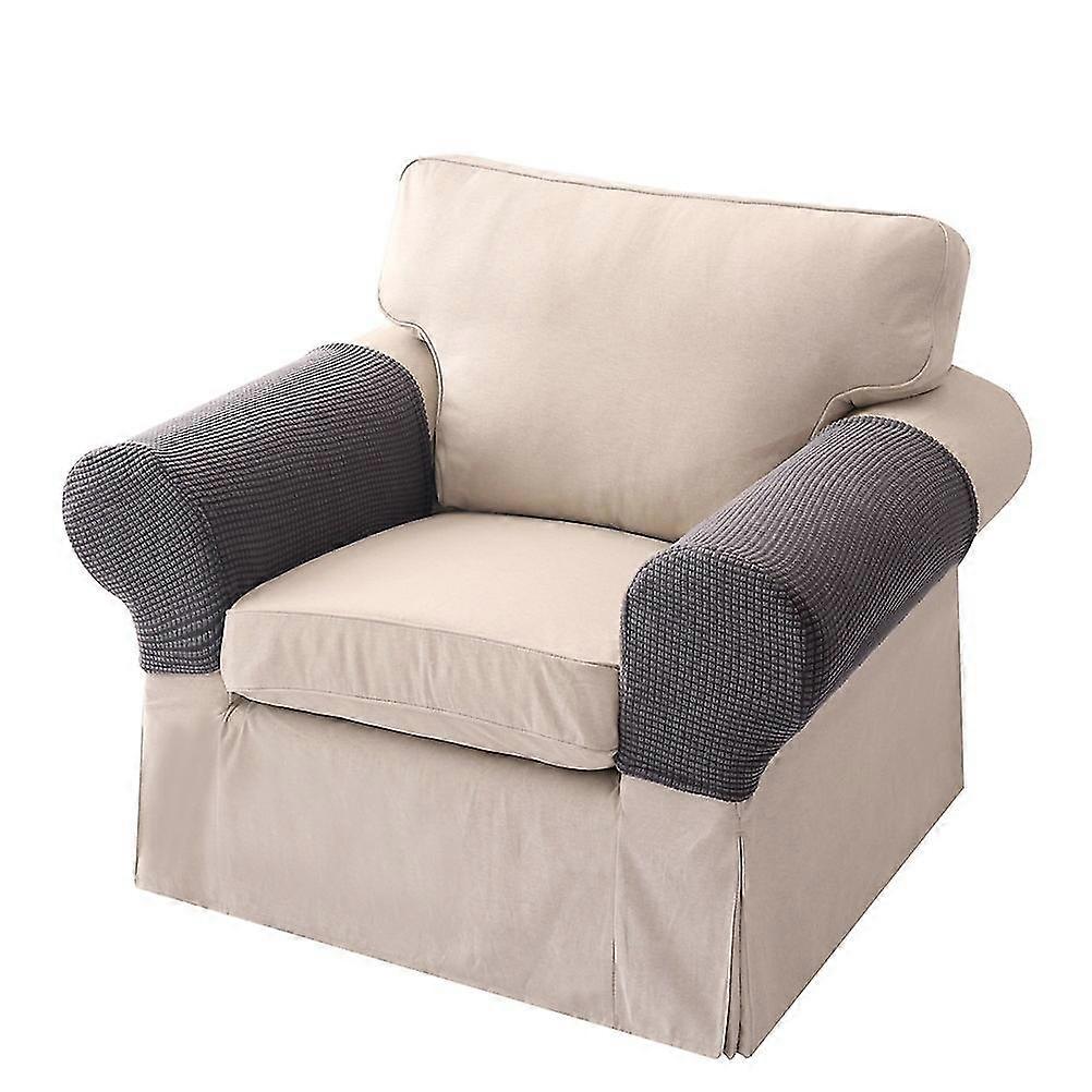 Flexible Polyester Knit Sofa Armrest Cover - Thicken, Non-Slip Universal Design