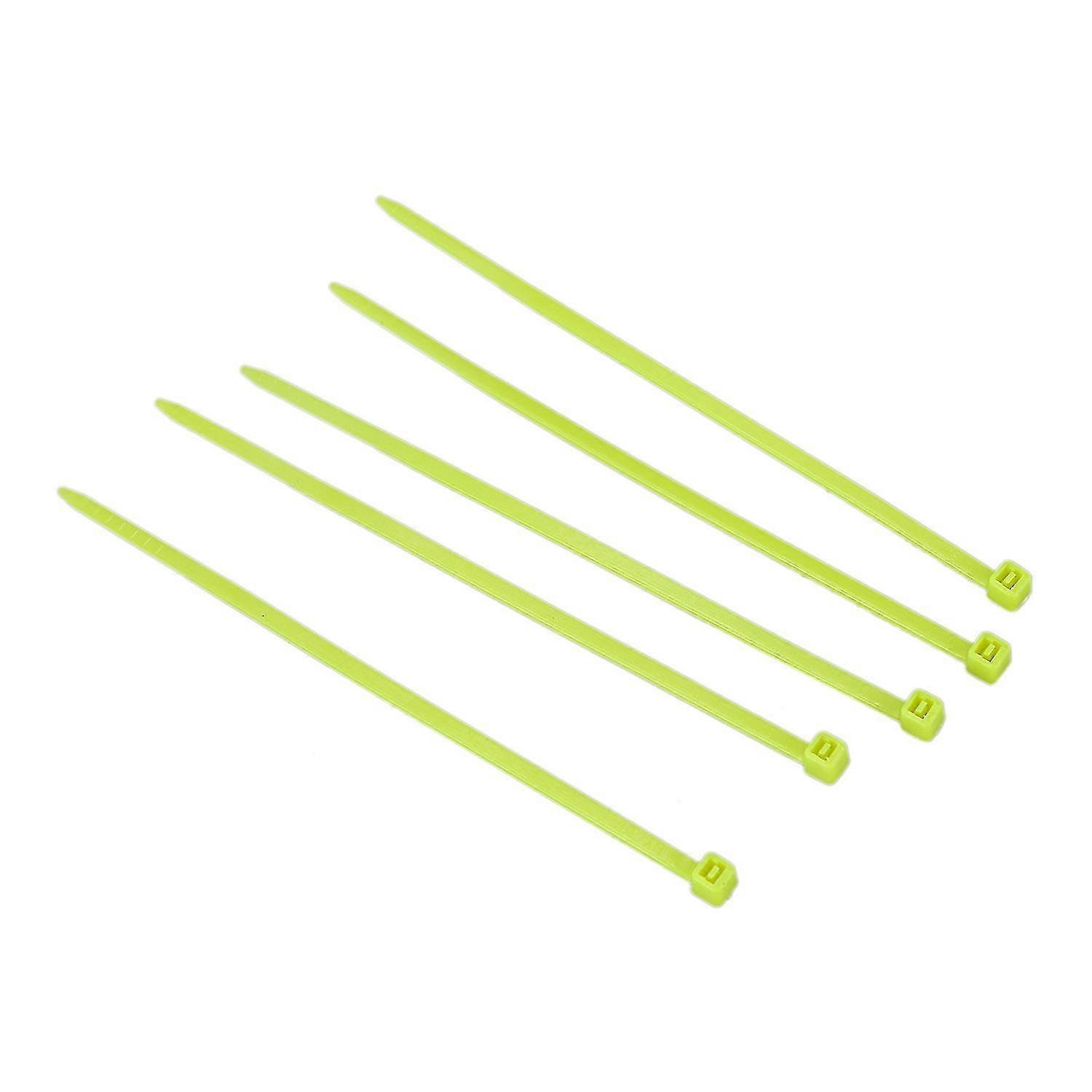 100x 2.5mmx100mm Nylon Cable Wire Zip Ties Cord Wrap Strap Color:green