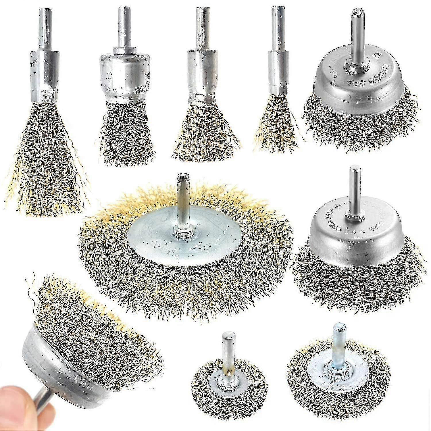 Professional 9Piece Wire Brush Set for Rust Removal and Cleaning  14