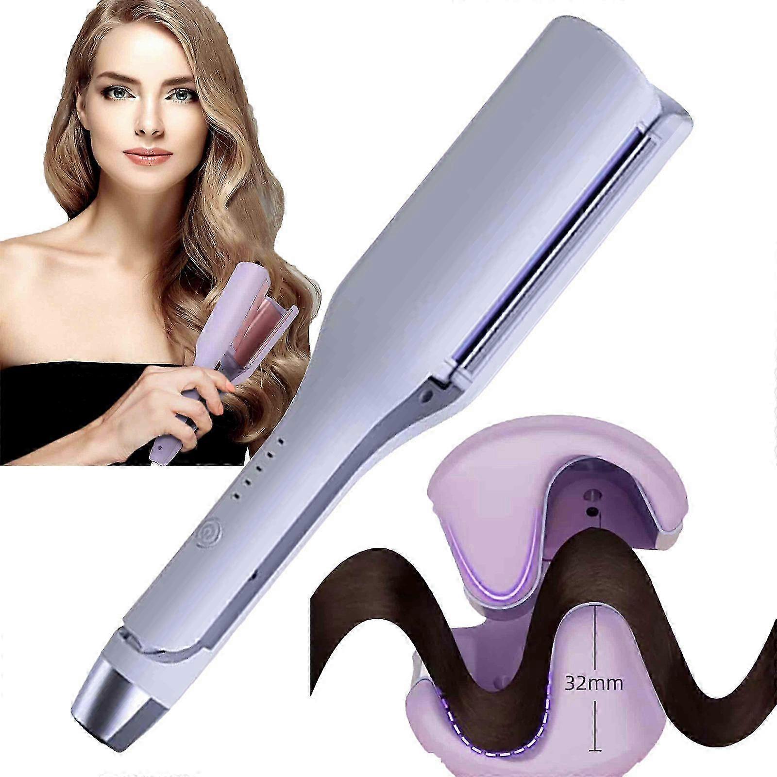 Wave Curling Iron Rommantic French Eggs Roll Curling Iron V-Shape Ceramic Big Waves Hair Crimper