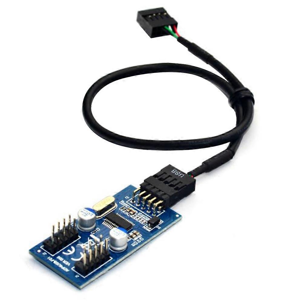 9Pin USB Header Male 1 to 2/4 Female Extension Cable Card Desktop 9Pin USB HUB USB 2.0 9 Pin Connec