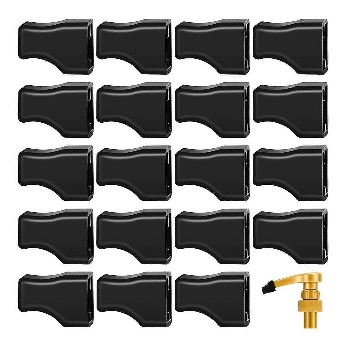 20 Pcs Coffee Syrup Pump Tip Cap Covers Pourer Cap Syrup Covers Black Caps Fits for Syrup Pump, Pou