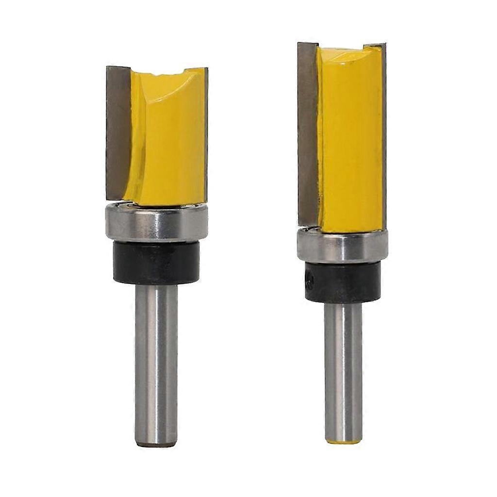 2Pcs Straight Router Bits 8mm Shank