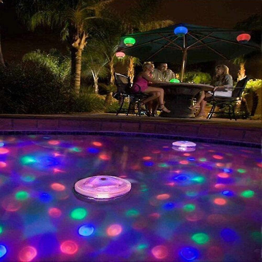 Bjxy Floating Lights For Swimming Pool, Submersible Light Show, Underwater Led Lamp, Fountain Lamp, With 5 Color Modes, Waterproof Colorful Tub Access