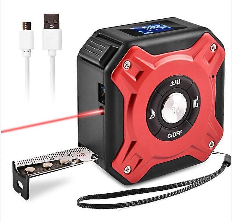 40 Meter Laser Measuring Tool Digital Measuring Tape Red