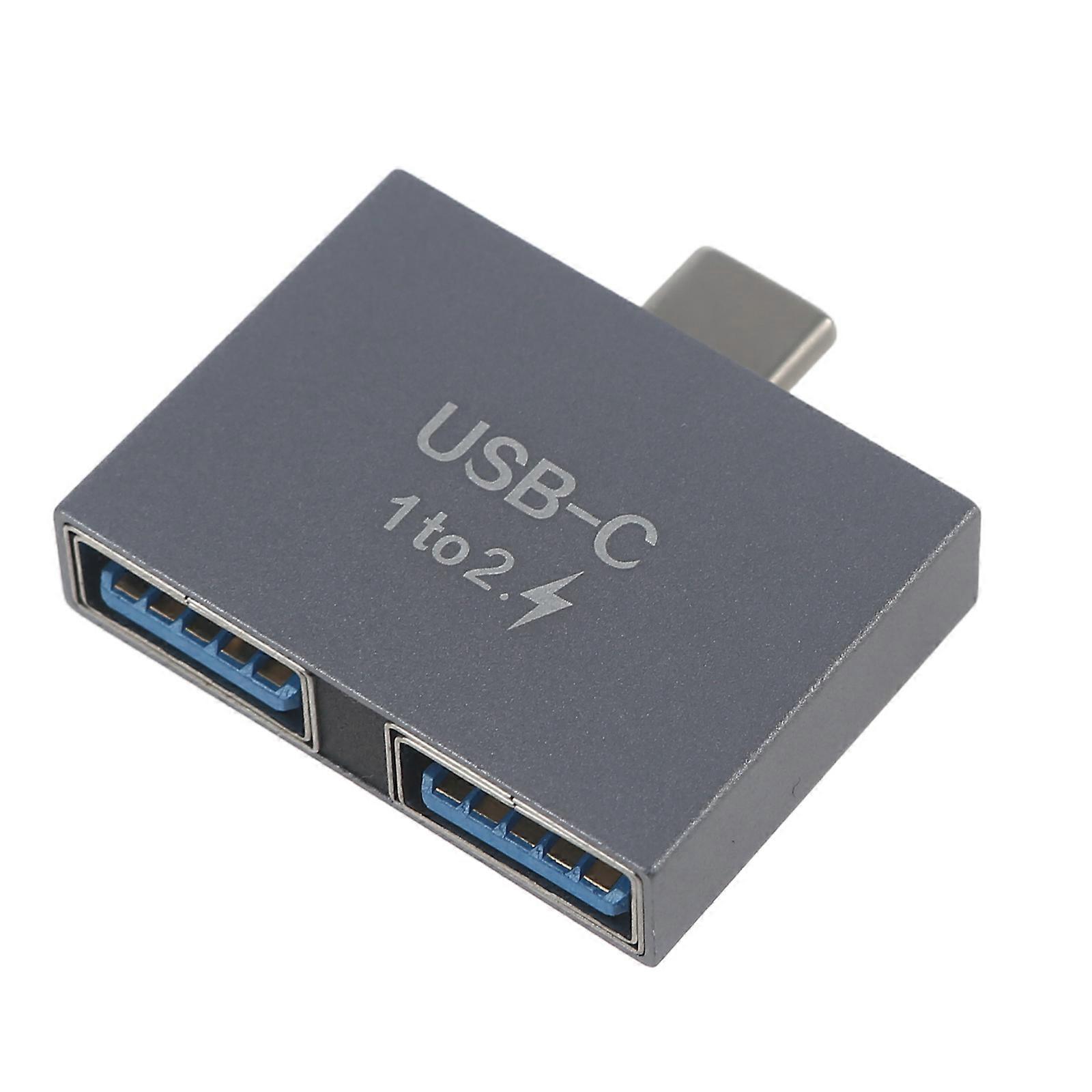 2 in 1 Type C USB3.0 Hub Docking Station 1 Male USB C, 2x USB 3.0 Female 10Gbps