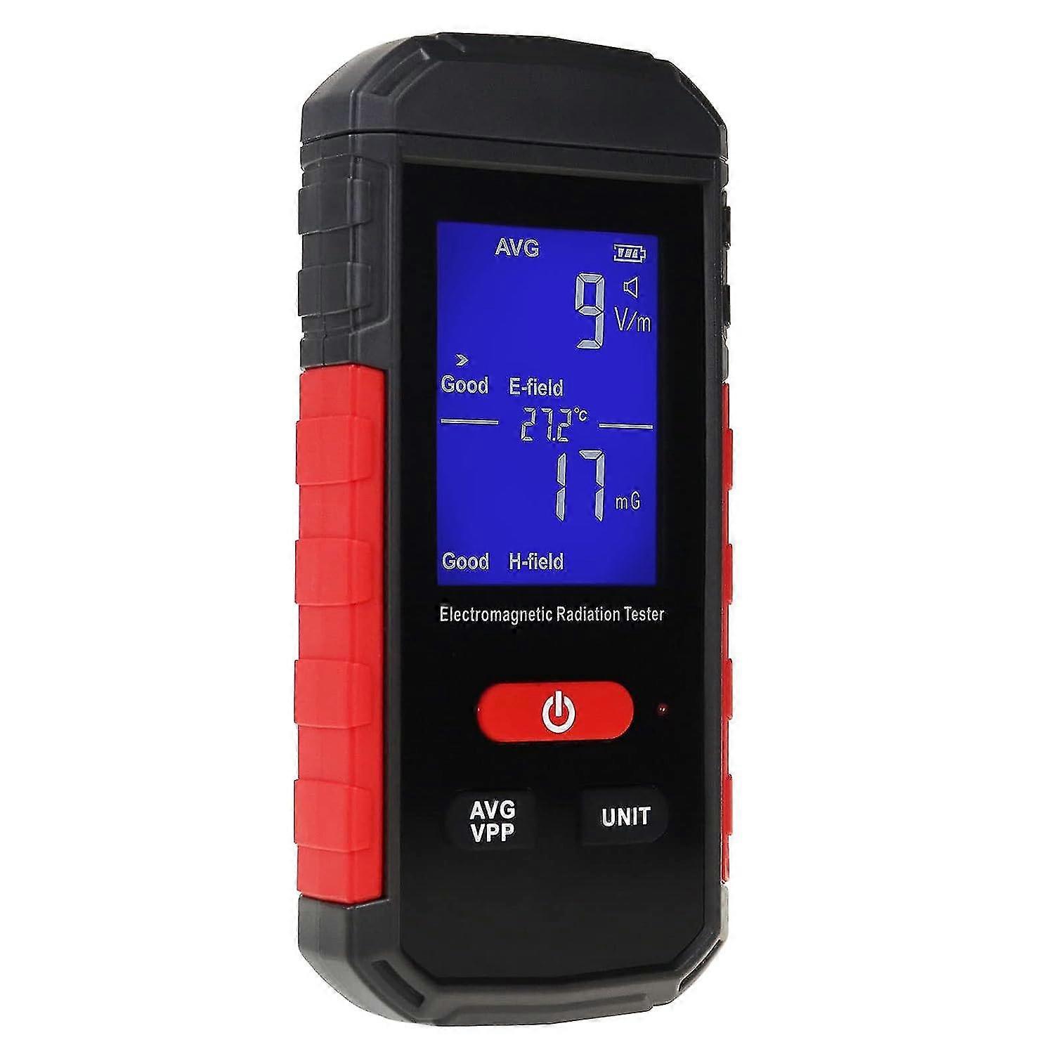 Emf Electromagnetic Radiation Detector Emf Meter Temperature Tester With Sound And Light Alarm For Ghost Hunting Emf Radiation Detecting