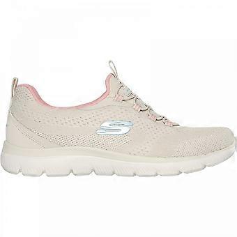 Women's Skechers Summits Ny Natur | Naturlig/Multi | Dame Stretch Lace Memory Foam Sneakers