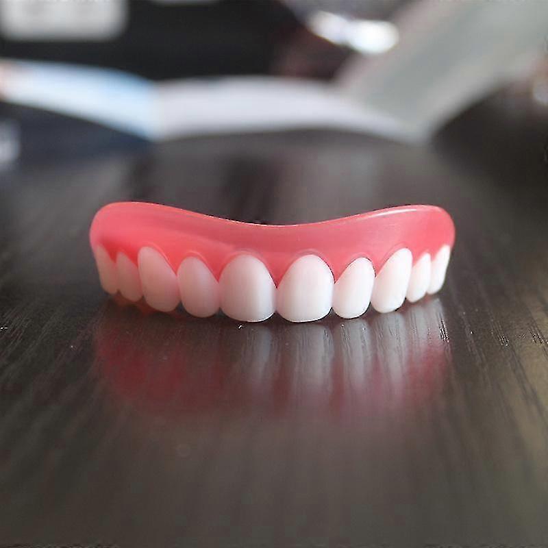 Instant Veneer Dentures Comfortable Upper Smile Teeth White Cosmetic Teeth Temporary False Teeth Fle