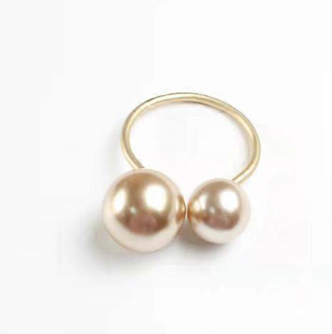 Serviet Ringe, sæt af 12 Pearl Serviet Ringe, Guld Serviet Ring Indehavere Til Formel O
