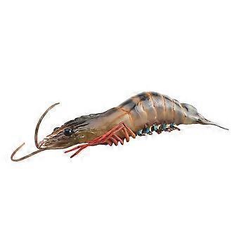 Shrimp Statue Model Realistic Penaeus-monodon Tiger Shrimp Miniature Figurine Decoration Educational Toy Sea Animal Figurine Model Desktop De