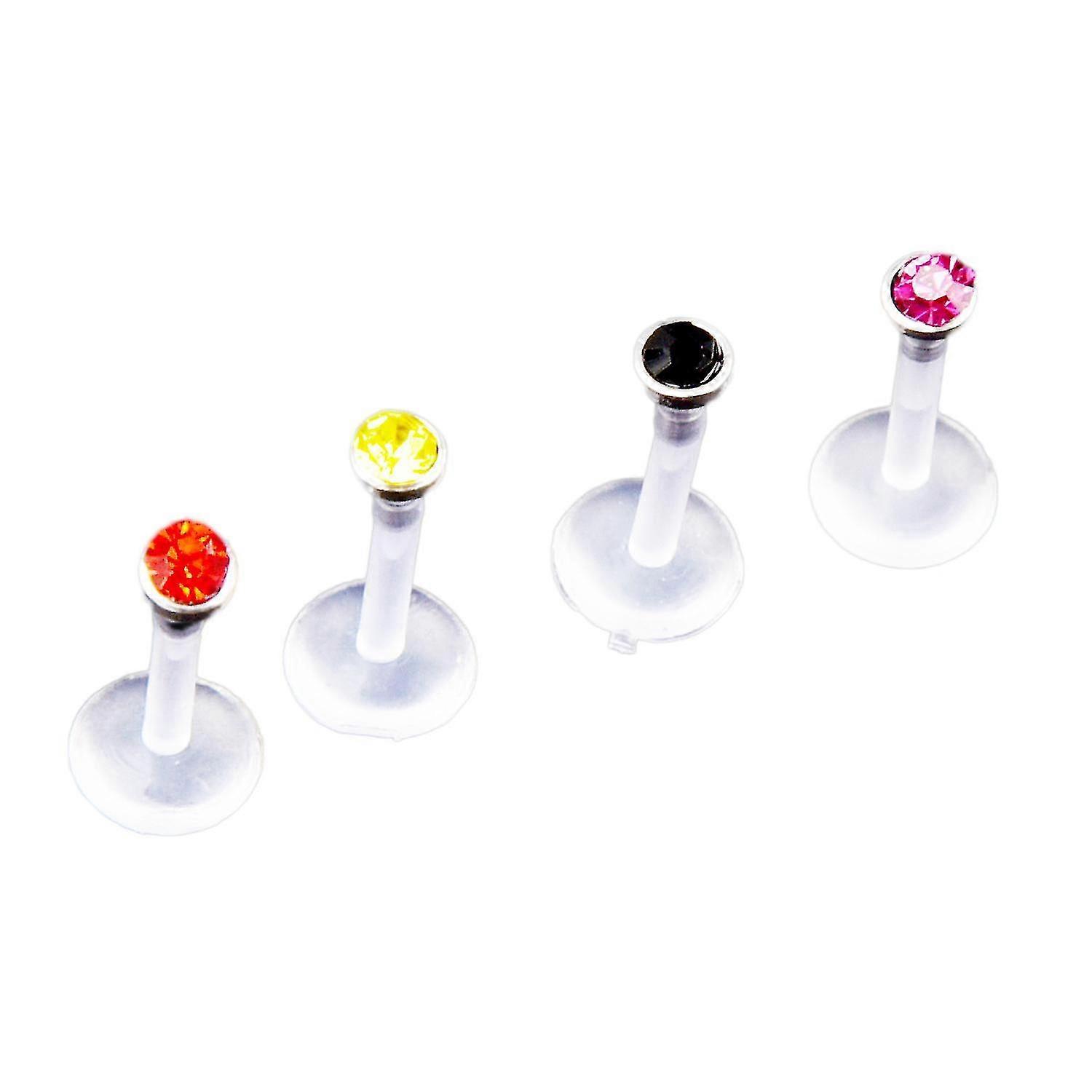 16 6mm Multicolor Labret Lip Bars Anillos Body Piercing