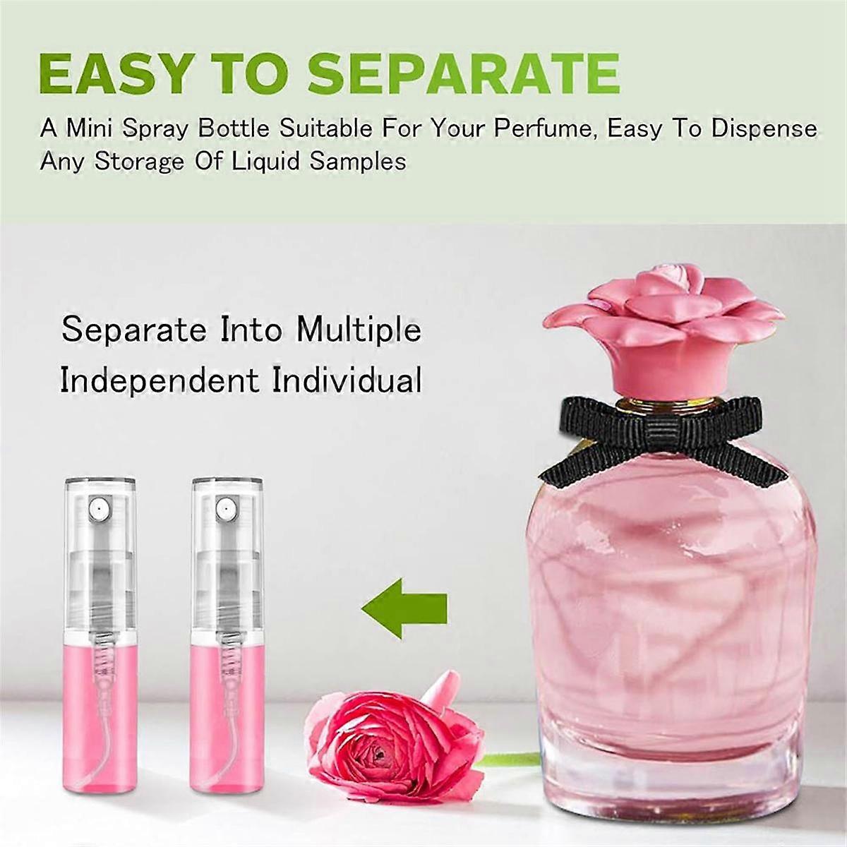 50Pcs 3ML Spray Bottle Small Cosmetic Packing Atomizer Perfume Bottles Atomizing Spray Liquid Container for Travel