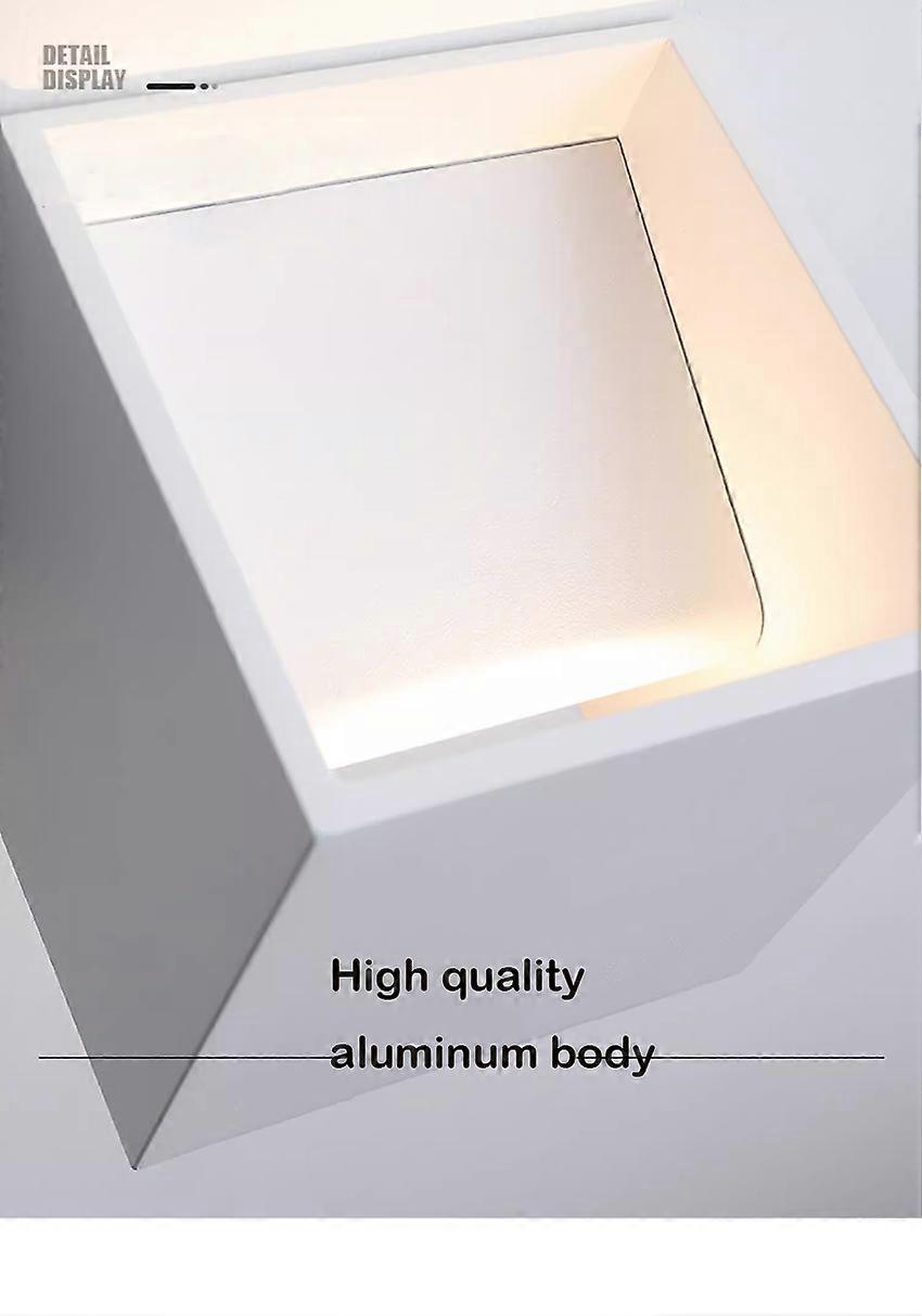 מנורות קיר LED אלומיניום 12W, תאורת חדר שינה מודרנית פשוטה, תאורת פנים, חדר אוכל, תאורת מסדרון, Ac85-265V