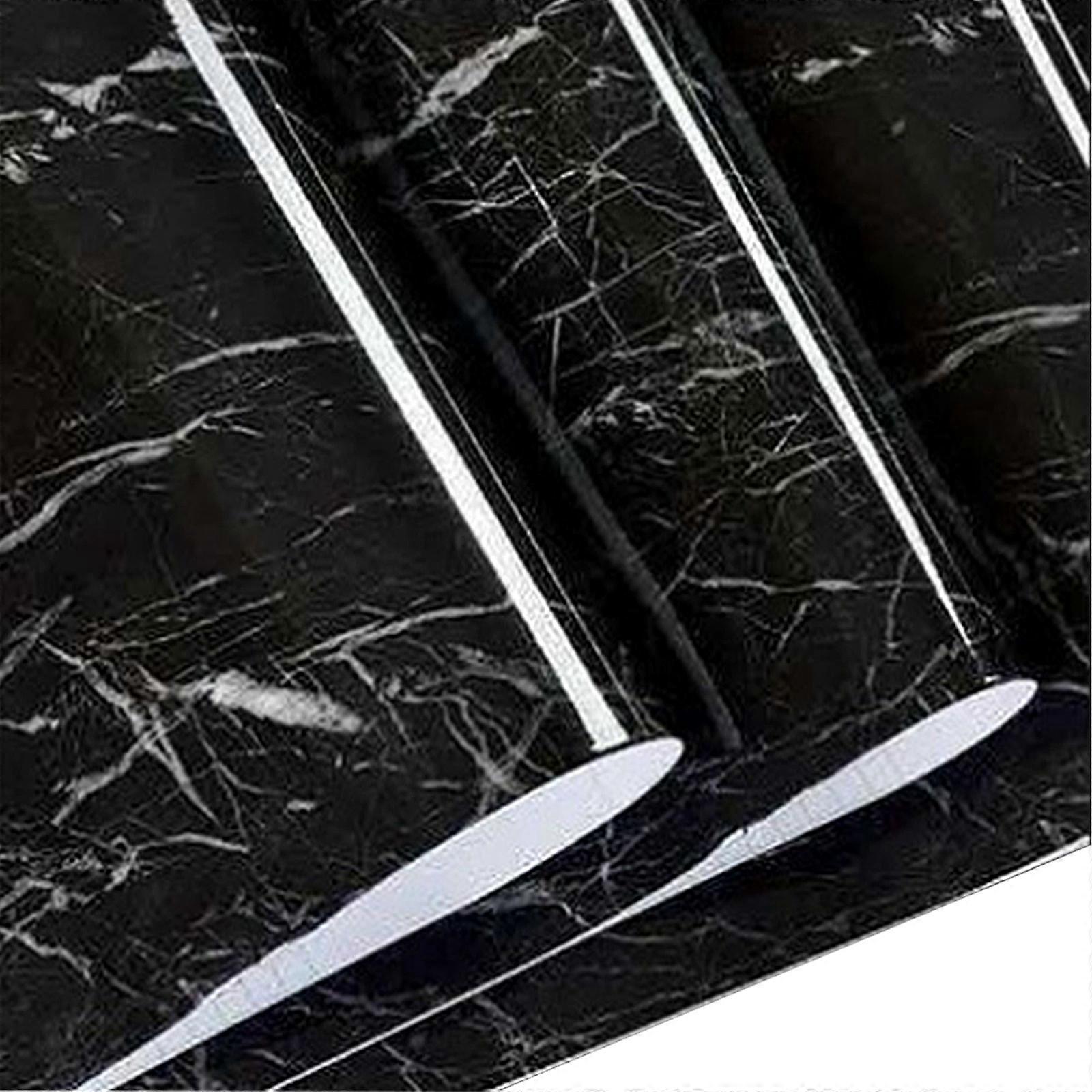 60% הנחה טפט שיש מבריק אפור / לבן / שחור גרניט טפט עמיד למים פילינג ומקל טפטים