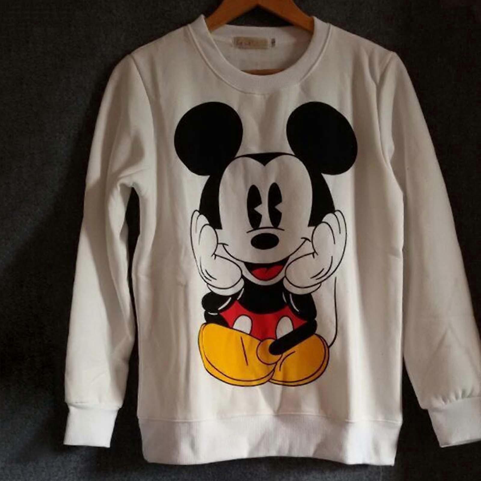 Mickey Minnie Mouse Crew Neck Sweatshirt Women Tops