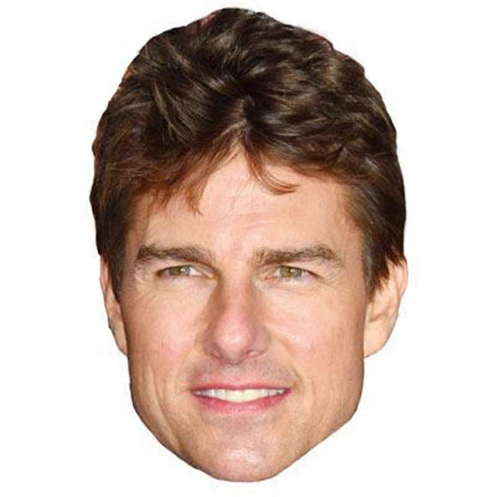 Tom Cruise Celebrity Mask, Flat Card Face