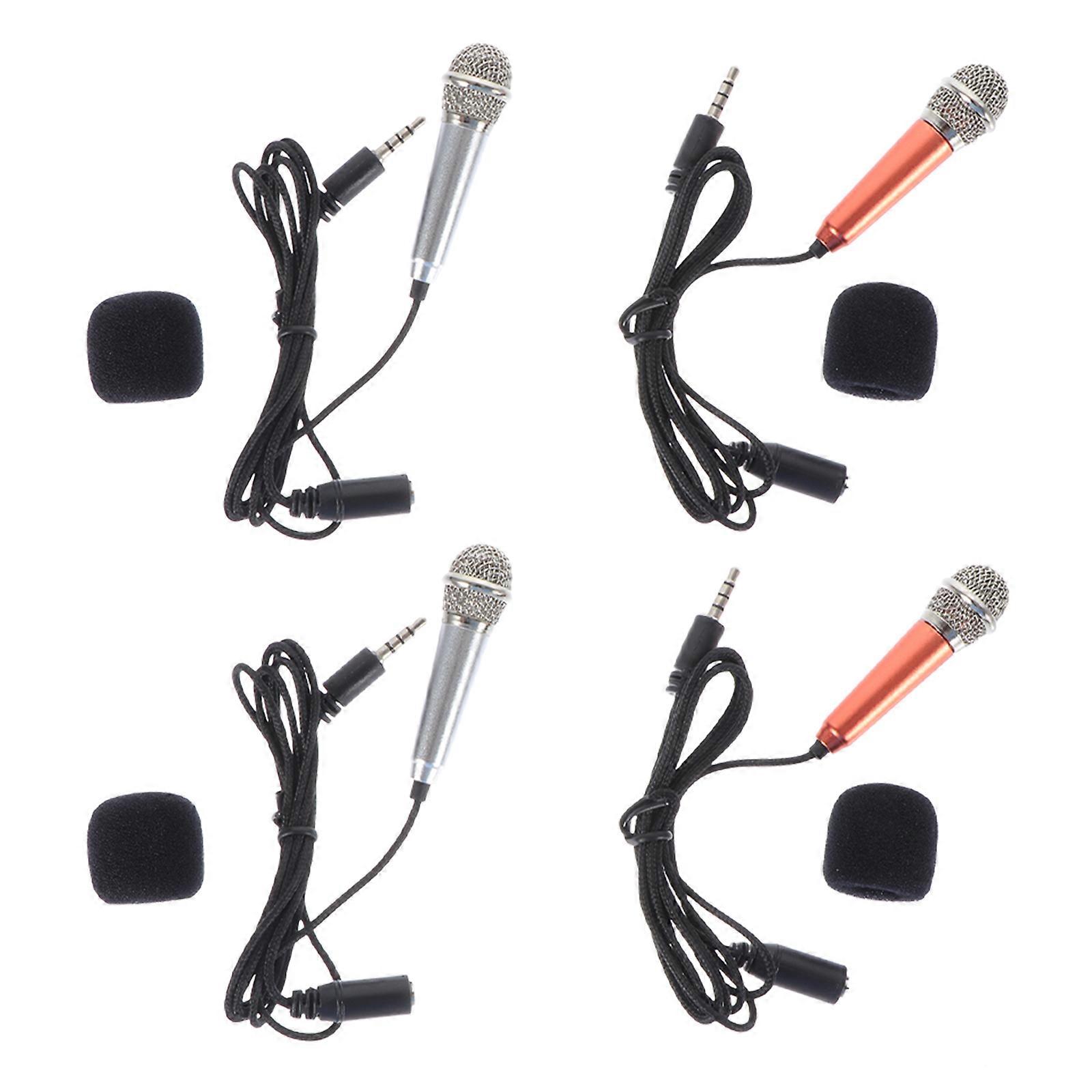 4Pcs Mini Mikrofone Aufnahme Mikrofone Karaoke Handheld Mikrofone