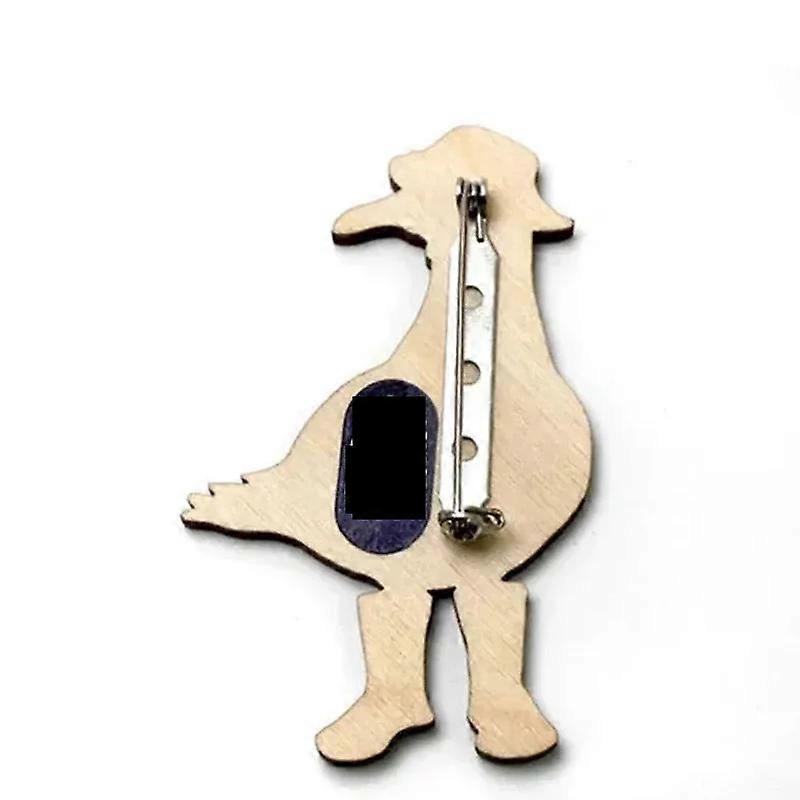 Bird Wooden Brooch Animal Delicate Bird-Design Brooches for Sweaters and Clothing