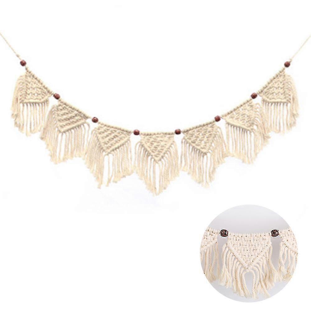 Macrame Woven Tassel Woven Chic Small Flag Home Wall Decoration