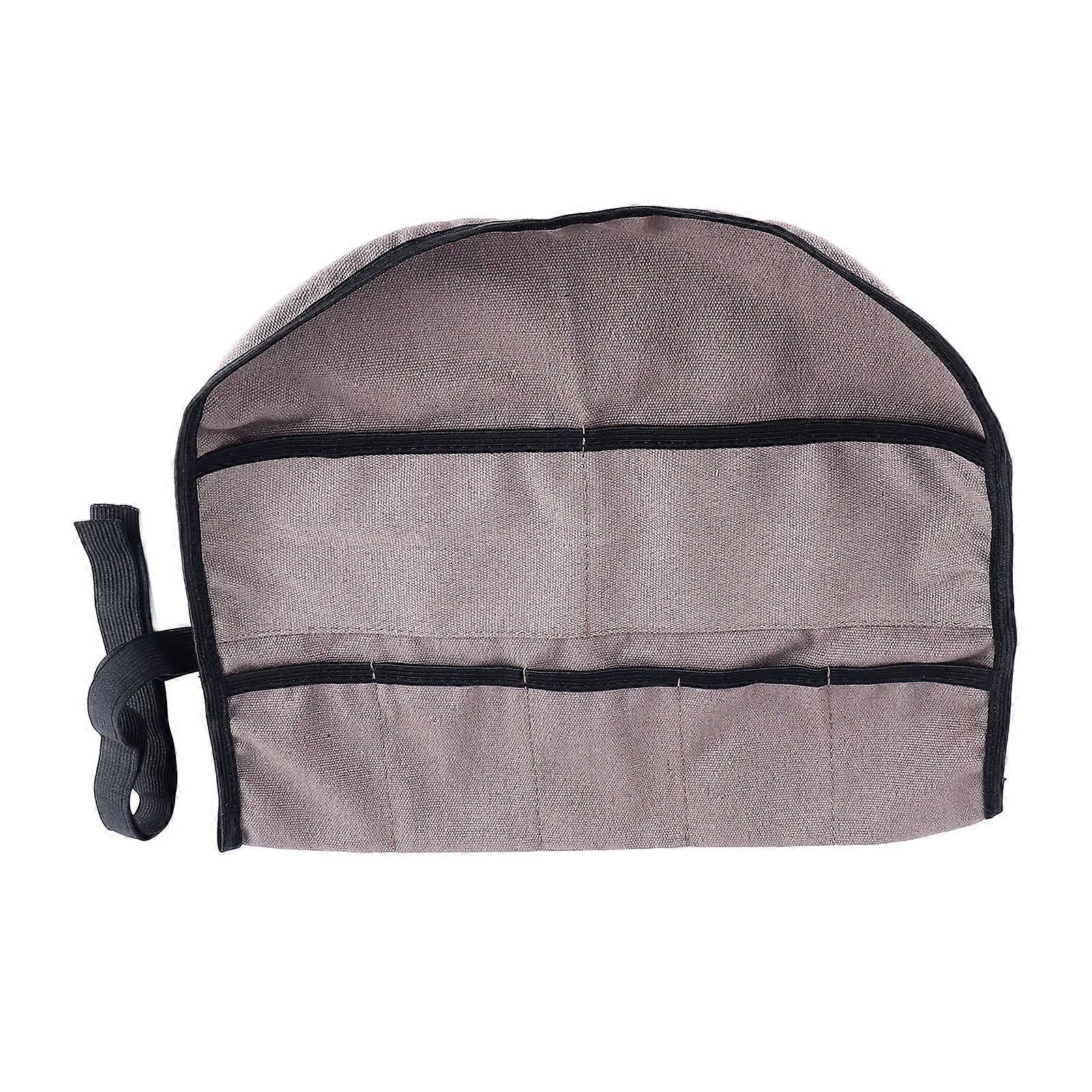 Portable 5Pocket Tool Roll Bag, Foldable Roll Small Tool Pouch Multiple Pockets Canvas Toolbag Organizer Roll up Tool Bag for Carving Sculpting