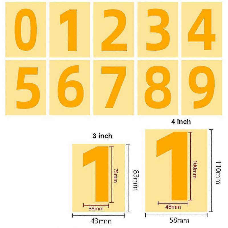 Reflective Mailbox Numbers For Outside, 5 Sets Waterproof Mailbox Numbers Stickers