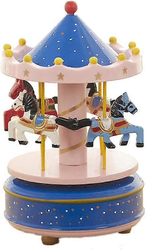 Carousel Music Box, Μουσική του Κάστρου στον Ουρανό, 11 Χρώματα, Ξύλινο ρολόι Vintage Merry-Go-Round