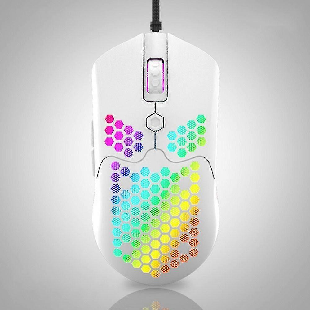 Led Lightweight 65g Wired Gaming Mouse Adjustable Dpi Optical Sensor