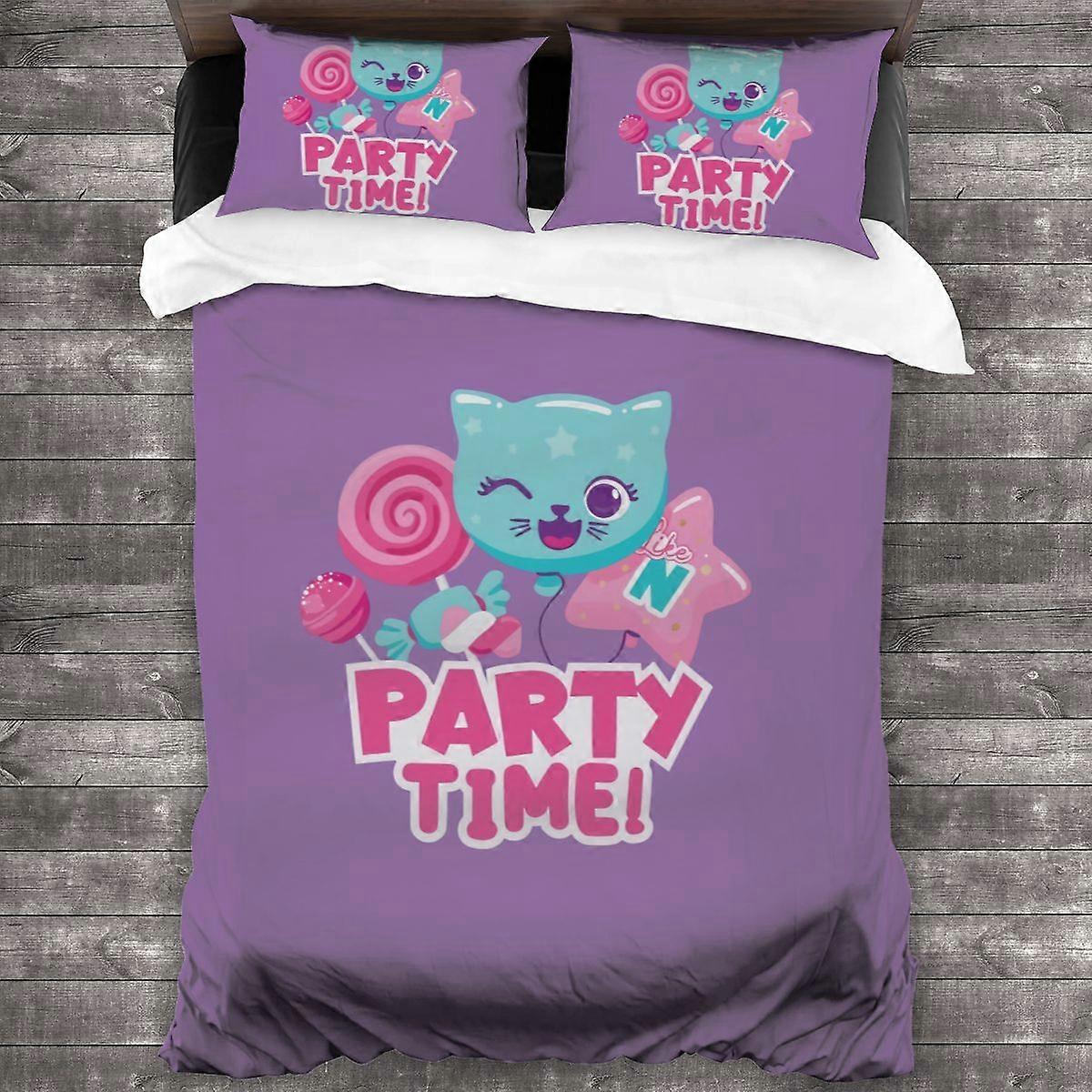 a4367 Lakens Like Nastya Beddengoed Set Bed Set Aldult Kid Slaapkamer Dekbedovertrek Sets Kawaii 3-delige beddengoedset (1 dekbedovertrek + 2 kussen Shams) Bed 