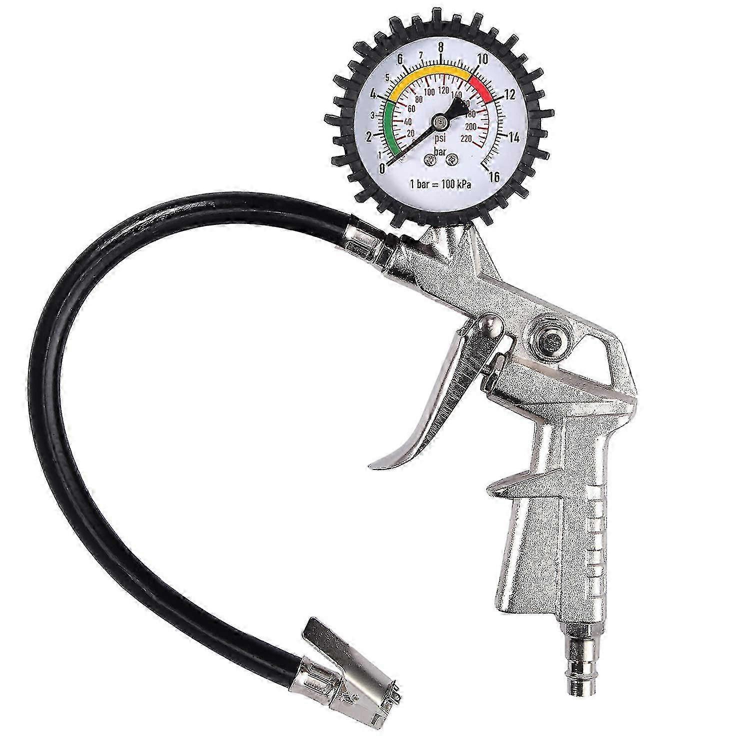 Mechanical Tire Pressure Gauge Meter Tire Inflator Tester,with Valve Core Tool,air Pressure Tester 0-220 Psi,inflation Measuring Device