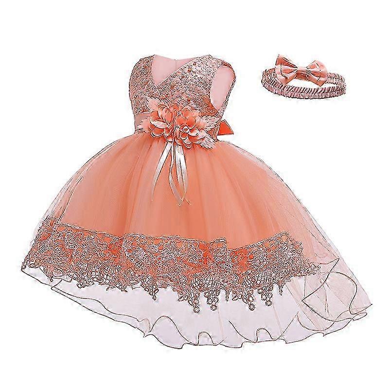 strapless open back dress Baby Girls Princess Dress For Newborn 3 6 9 12 18 24 Months Birthday P –  jetechband main image 0