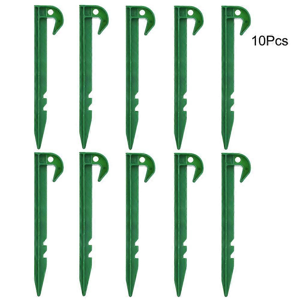 10Pcs Ground Garden Weed Barrier Fabric Shading Net Stake Fixing Plastic Pegs